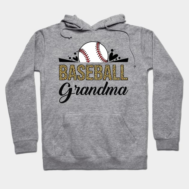 Baseball Grandma Leopard Hoodie by celestewilliey